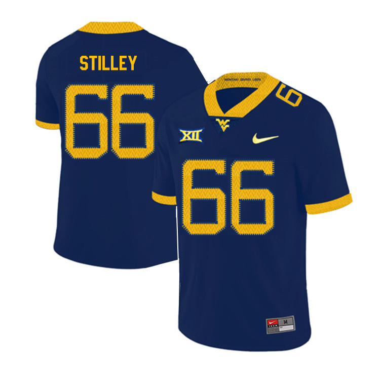 2019 Men #66 Adam Stilley West Virginia Mountaineers College Football Jerseys Sale-Navy